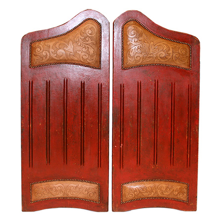 Swinging Door With Leather