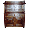 Handcarved wood hutch