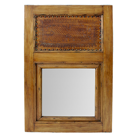 Handcarved Wood Mirror