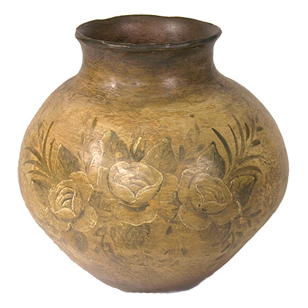 Handpainted Clay Jar