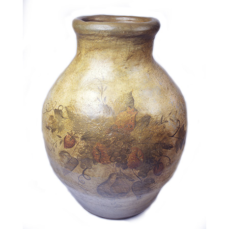 Handpainted Clay Jar