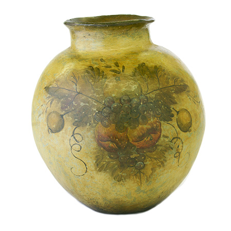 Handpainted Clay Jar