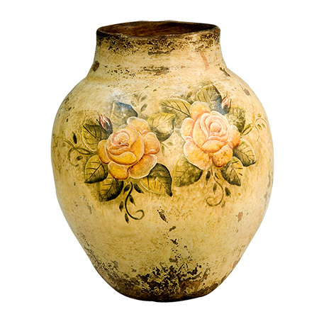 Handpainted Clay Jar